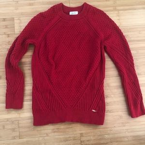 Calvin Klein Womens Sweater Size Small/Medium Red Knit Top